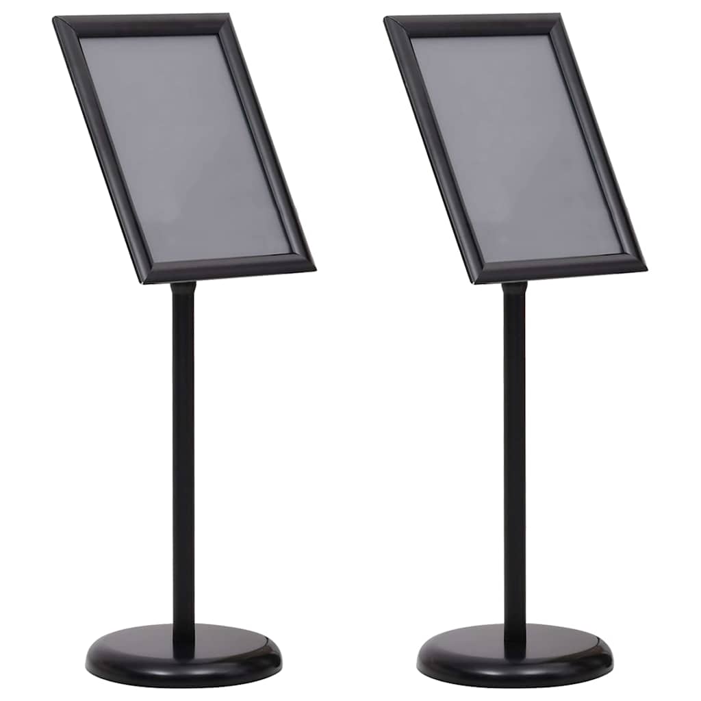 Plakatständer 2 pcs Schwarz 32,7 x 24 x 108 cm Aluminium