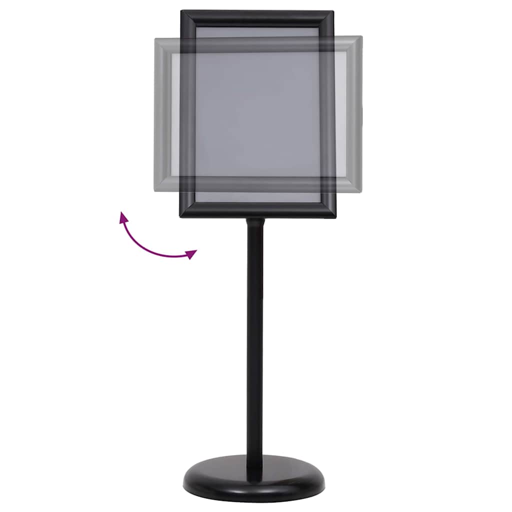 Plakatständer 2 pcs Schwarz 32,7 x 24 x 108 cm Aluminium