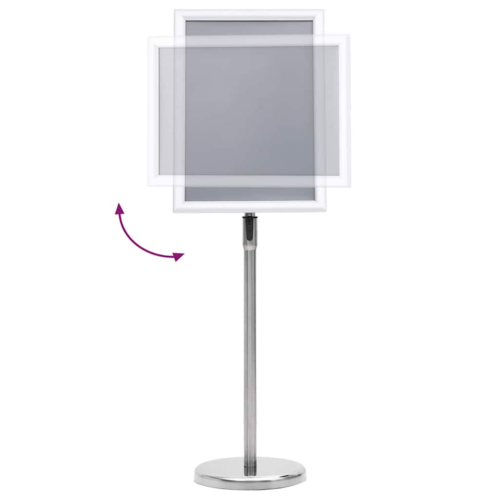 Plakatständer 2 pcs Silber 32,7 x 24 x 108 cm Aluminium