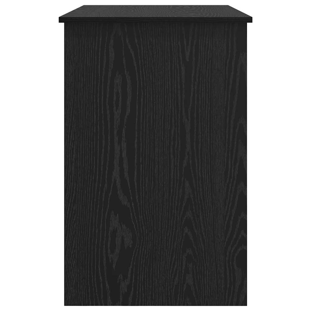 Bureau avec rangement Noir aspect chêne 100 x 50 x 76 cm