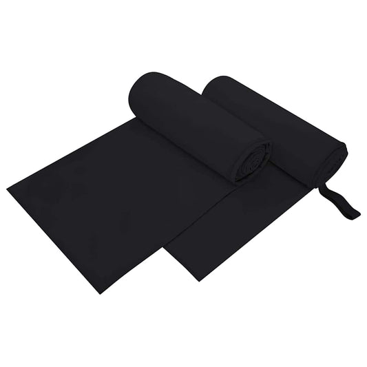 Sporthandtücher 2 pcs Schwarz 200 x 100 cm