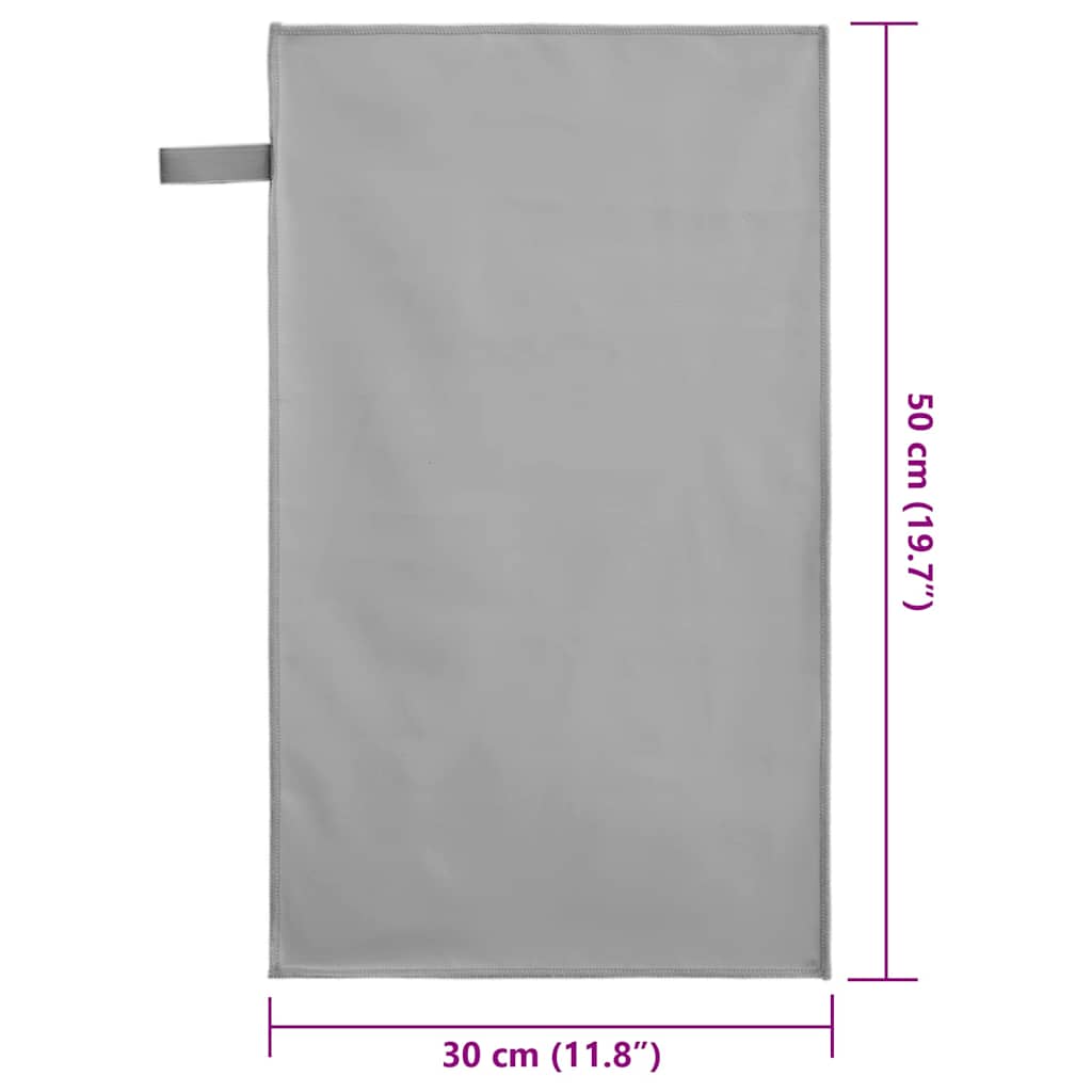 Sporthandtücher 2 pcs Dunkelgrau 50 x 30 cm