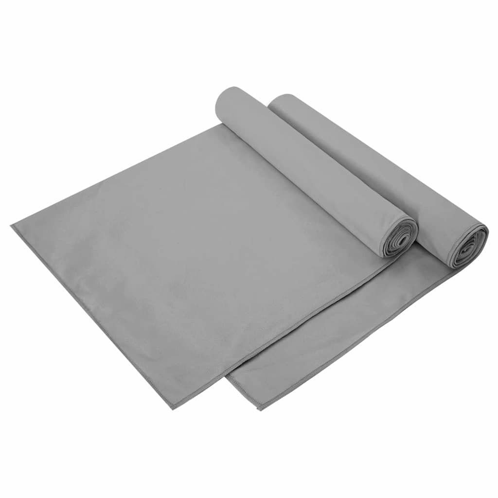 Sports Towels 2 pcs Dark Gray 140 x 70 cm