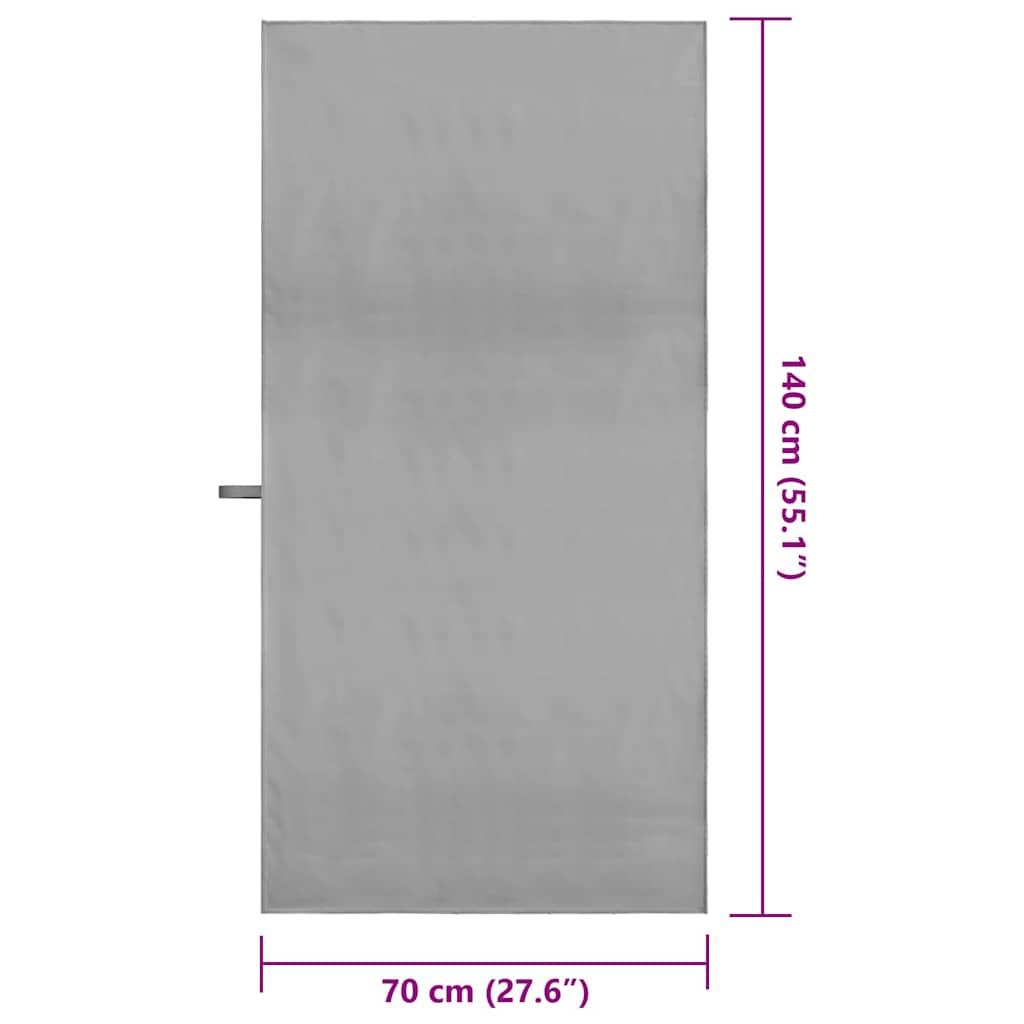 Sports Towels 2 pcs Dark Gray 140 x 70 cm