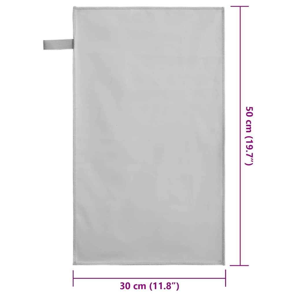 Sporthandtücher 2 pcs Grau 50 x 30 cm Polyester und Polyamid