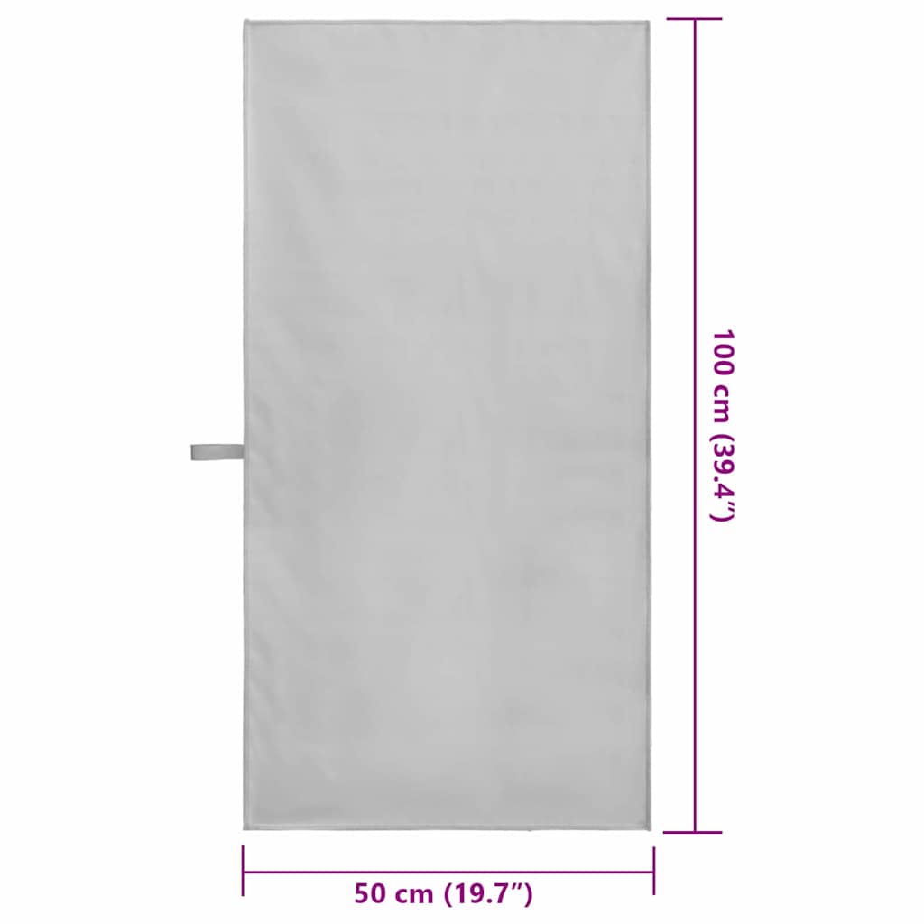 Sporthandtücher 2 pcs Grau 100 x 50 cm Polyester und Polyamid