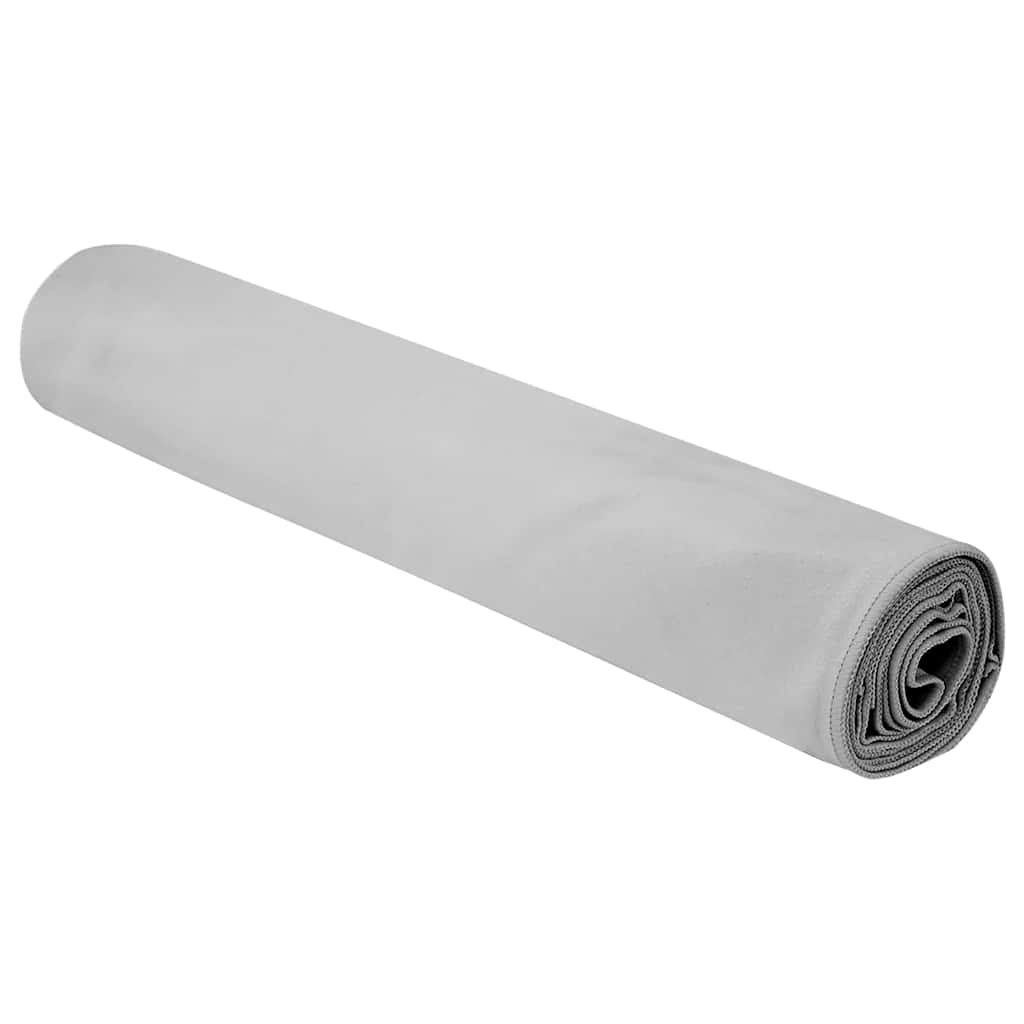 Serviettes de sport 2 pièces Gris 180 x 90 cm Polyester et polyamide