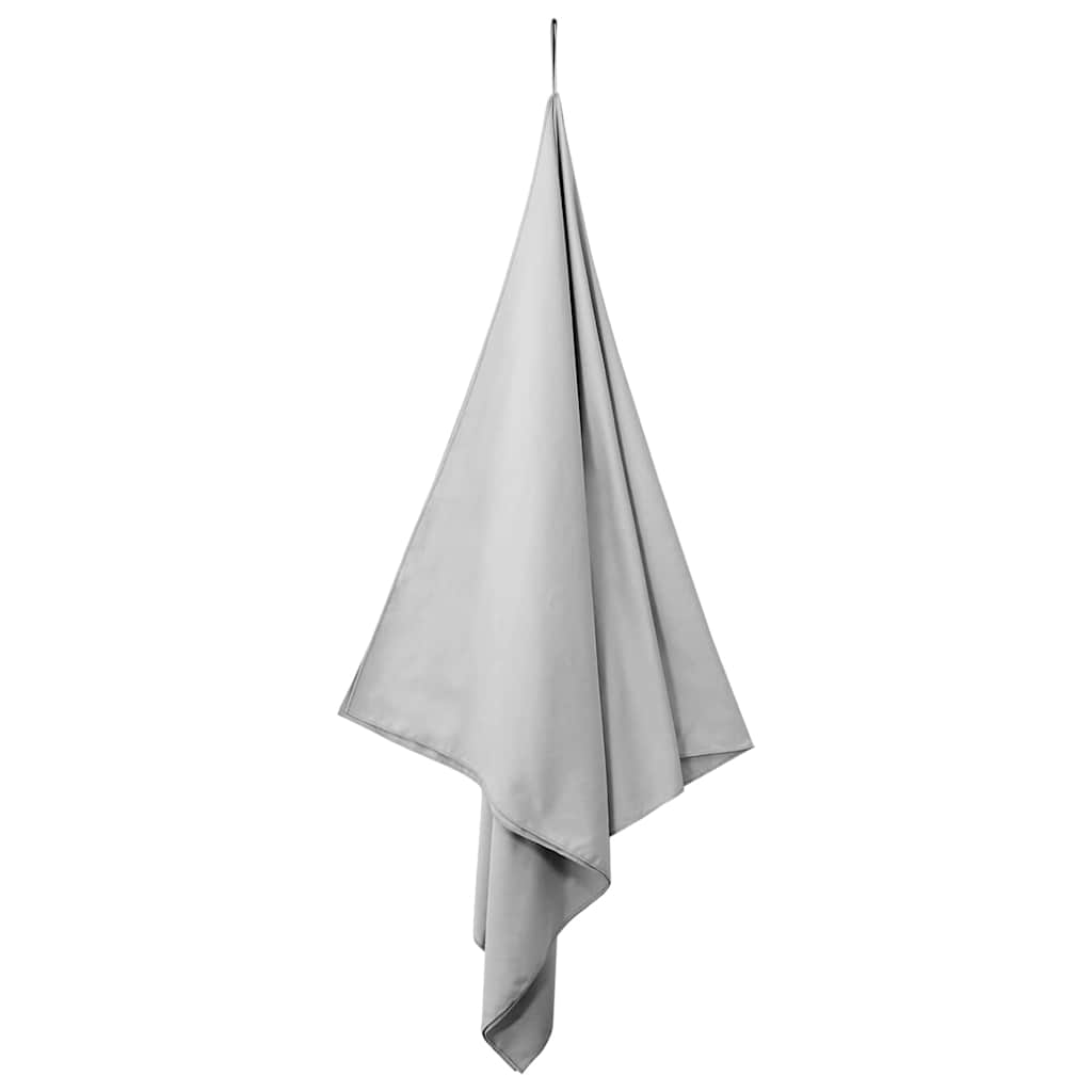 Serviettes de sport 2 pièces Gris 180 x 90 cm Polyester et polyamide