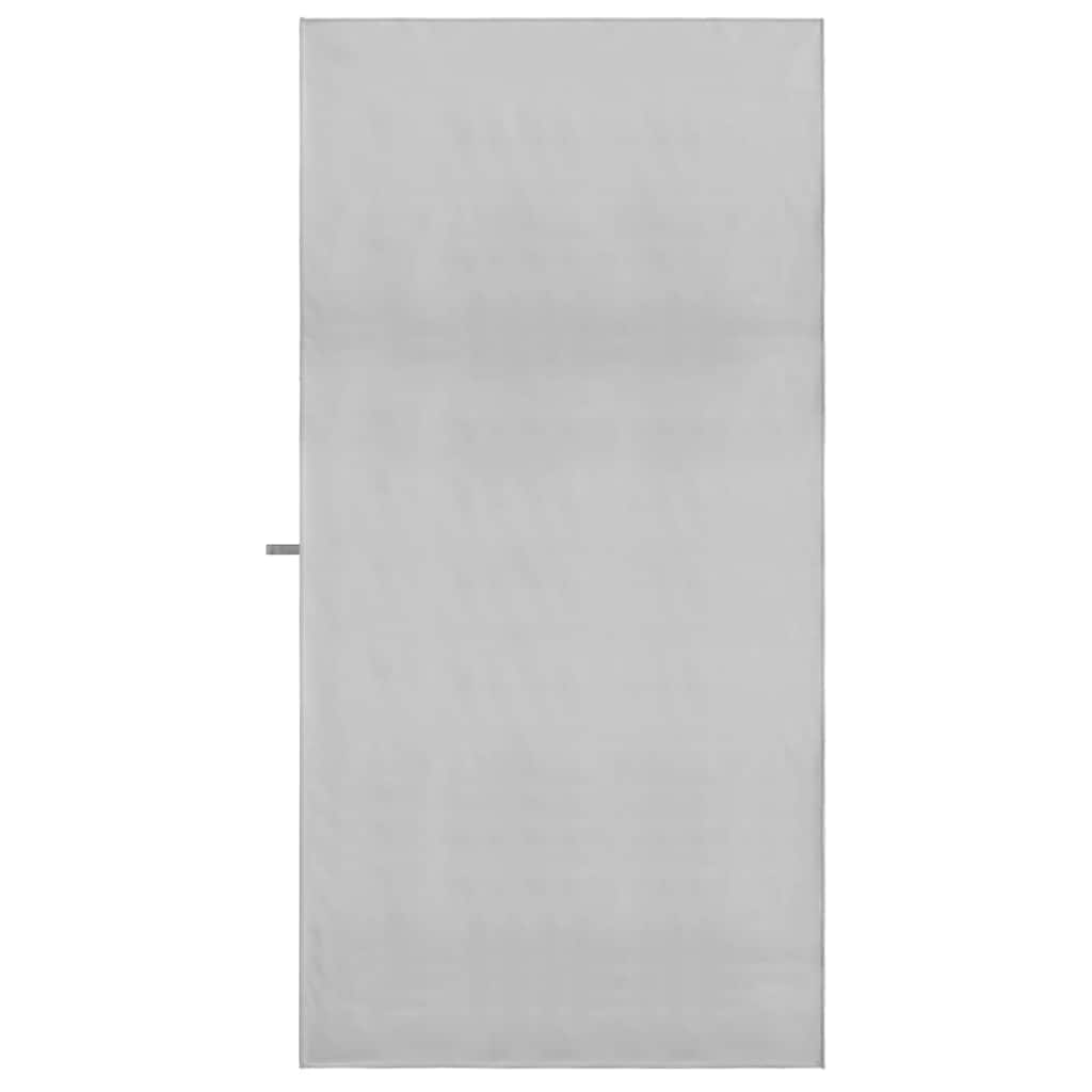 Serviettes de sport 2 pièces Gris 180 x 90 cm Polyester et polyamide