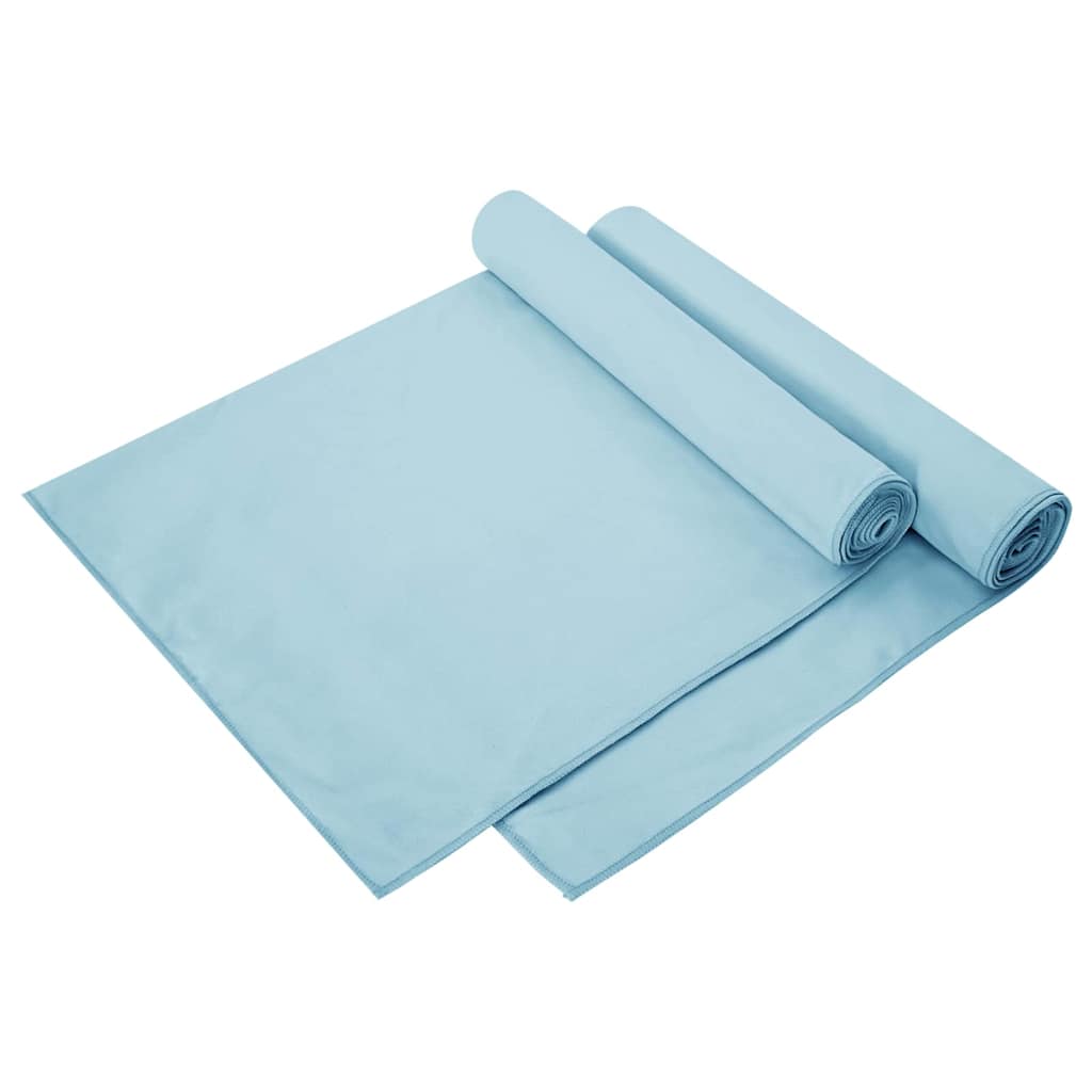Sports Towels 2 pcs Blue 140 x 70 cm Polyester and Polyamide