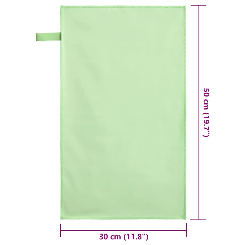 Sporthandtücher 2 pcs Grün 50 x 30 cm Polyester und Polyamid