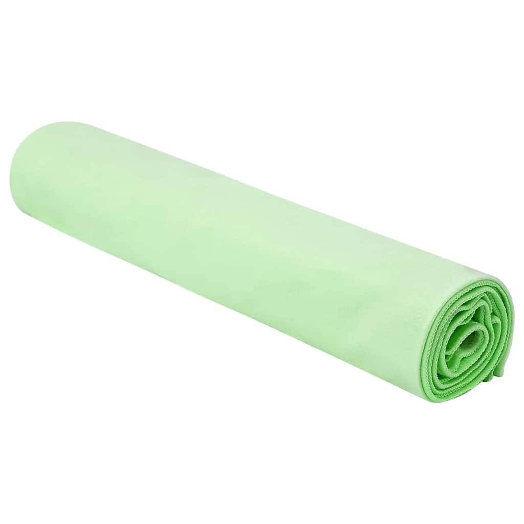 Serviettes de sport 2 pièces vert 140 x 70 cm polyester et polyamide