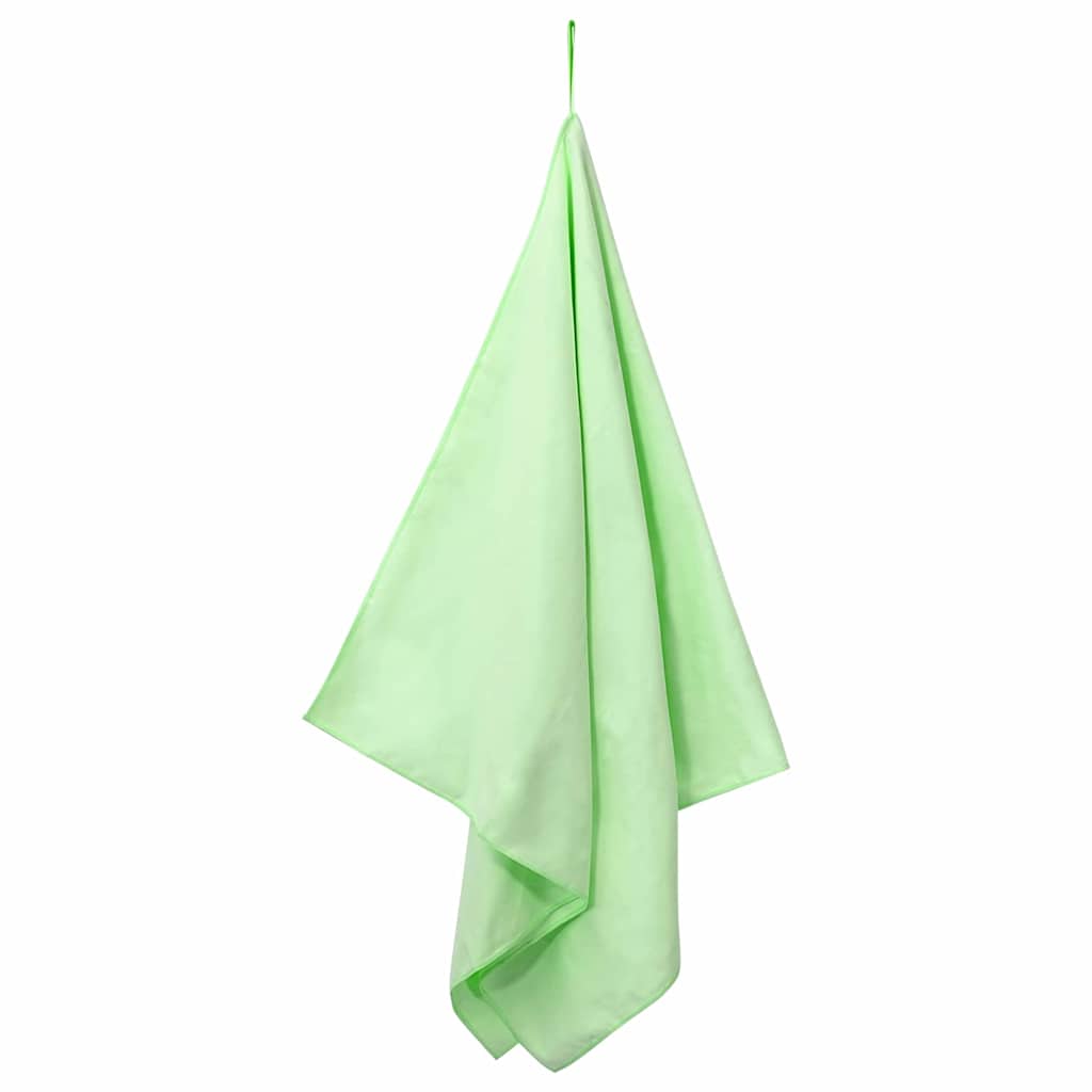 Serviettes de sport 2 pièces vert 140 x 70 cm polyester et polyamide