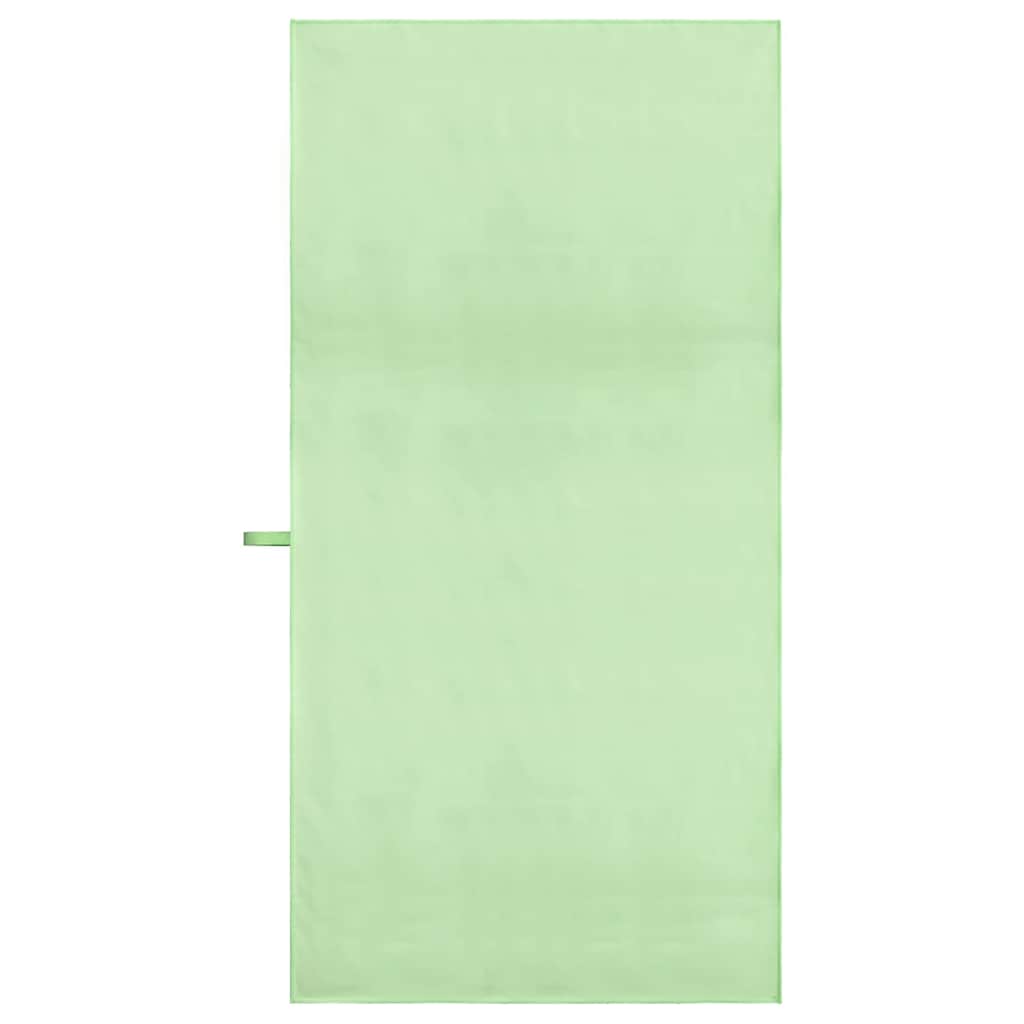 Serviettes de sport 2 pièces vert 140 x 70 cm polyester et polyamide