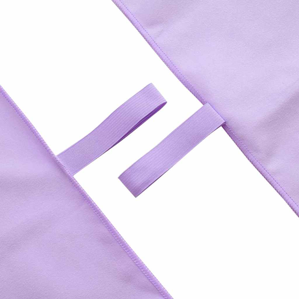 Serviettes de sport 2 pcs Violet 100 x 50 cm Polyester et Polyamide