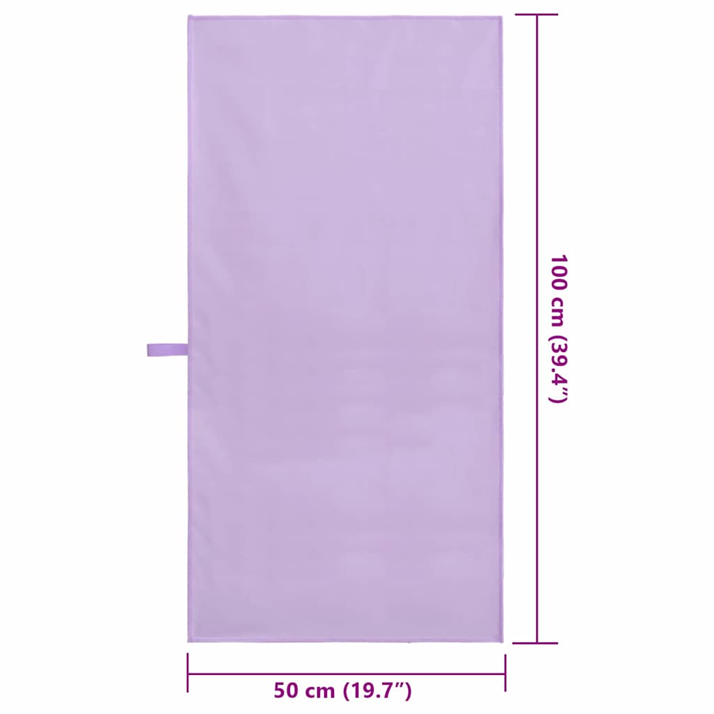 Serviettes de sport 2 pcs Violet 100 x 50 cm Polyester et Polyamide