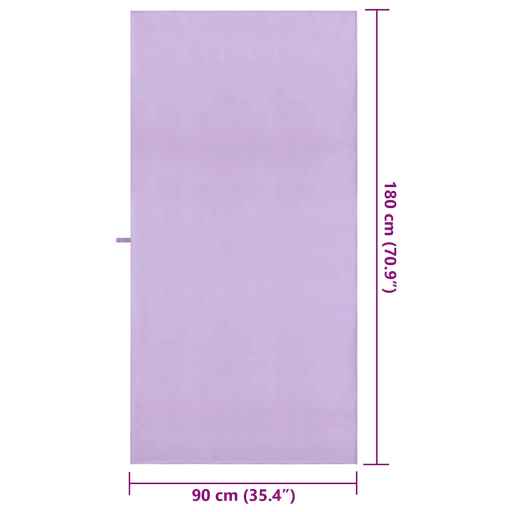 Sporthandtücher 2 pcs Lila 180 x 90 cm Polyester und Polyamid