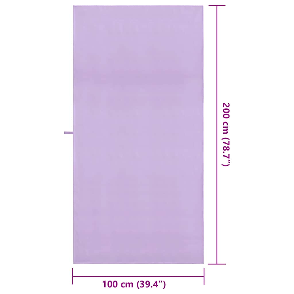 Serviettes de sport 2 pcs Violet 200 x 100 cm Polyester et Polyamide