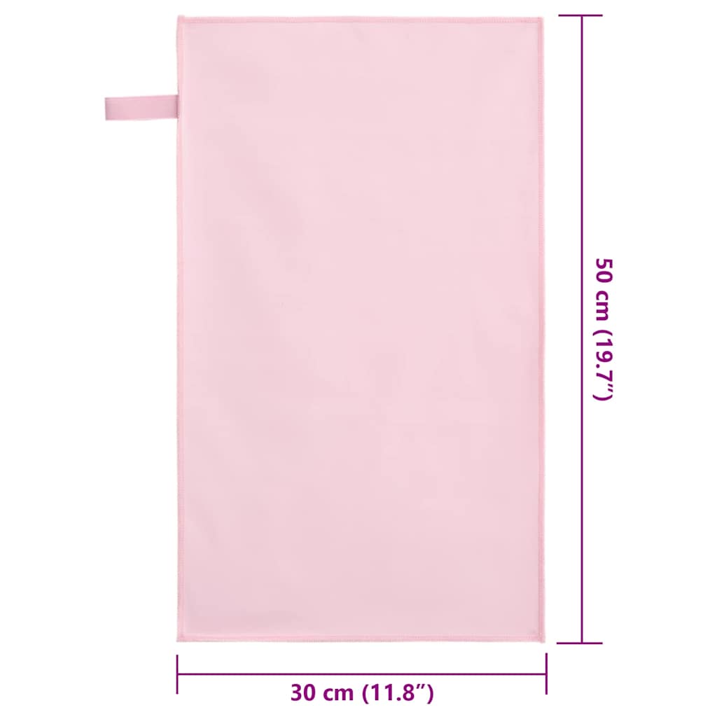 Serviettes de sport 2 pièces Rose 50 x 30 cm Polyester et polyamide