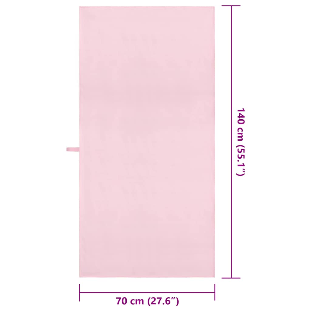 Sporthandtücher 2 pcs Rosa 140 x 70 cm Polyester und Polyamid