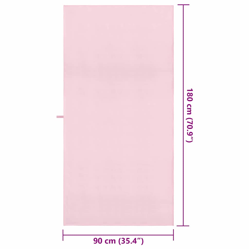 Serviettes de sport 2 pièces Rose 180 x 90 cm Polyester et Polyamide