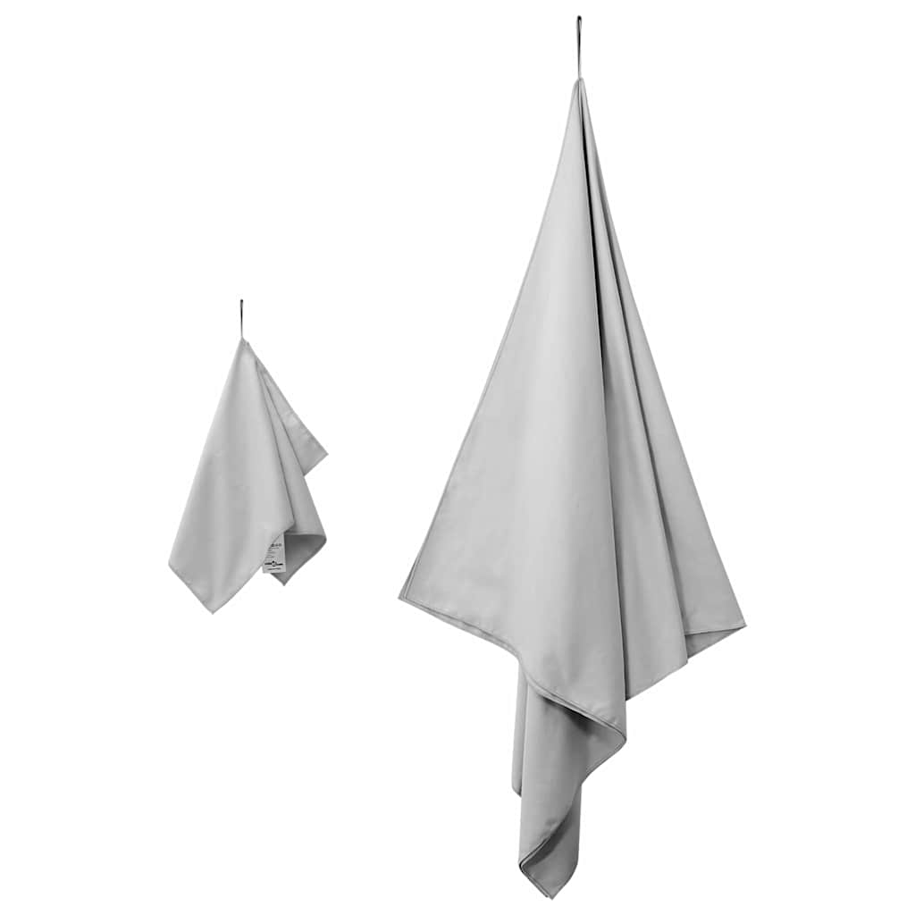 Sporthandtuch Set 2 pcs Grau Stoff