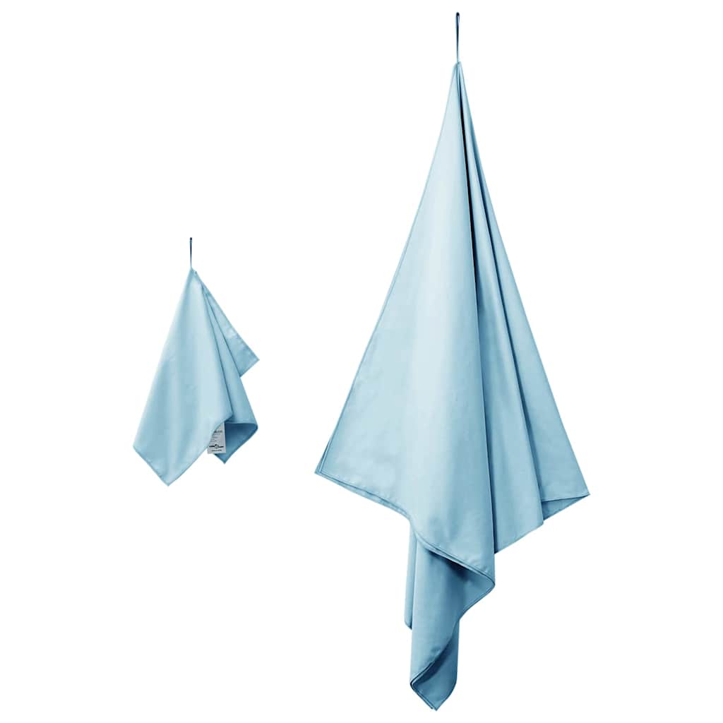 Sporthandtuch Set 2 pcs Blau Stoff