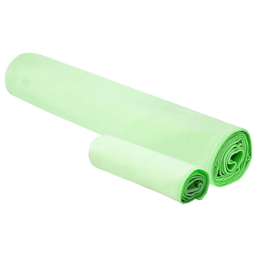 Sporthandtuch Set 2 pcs Grün Stoff