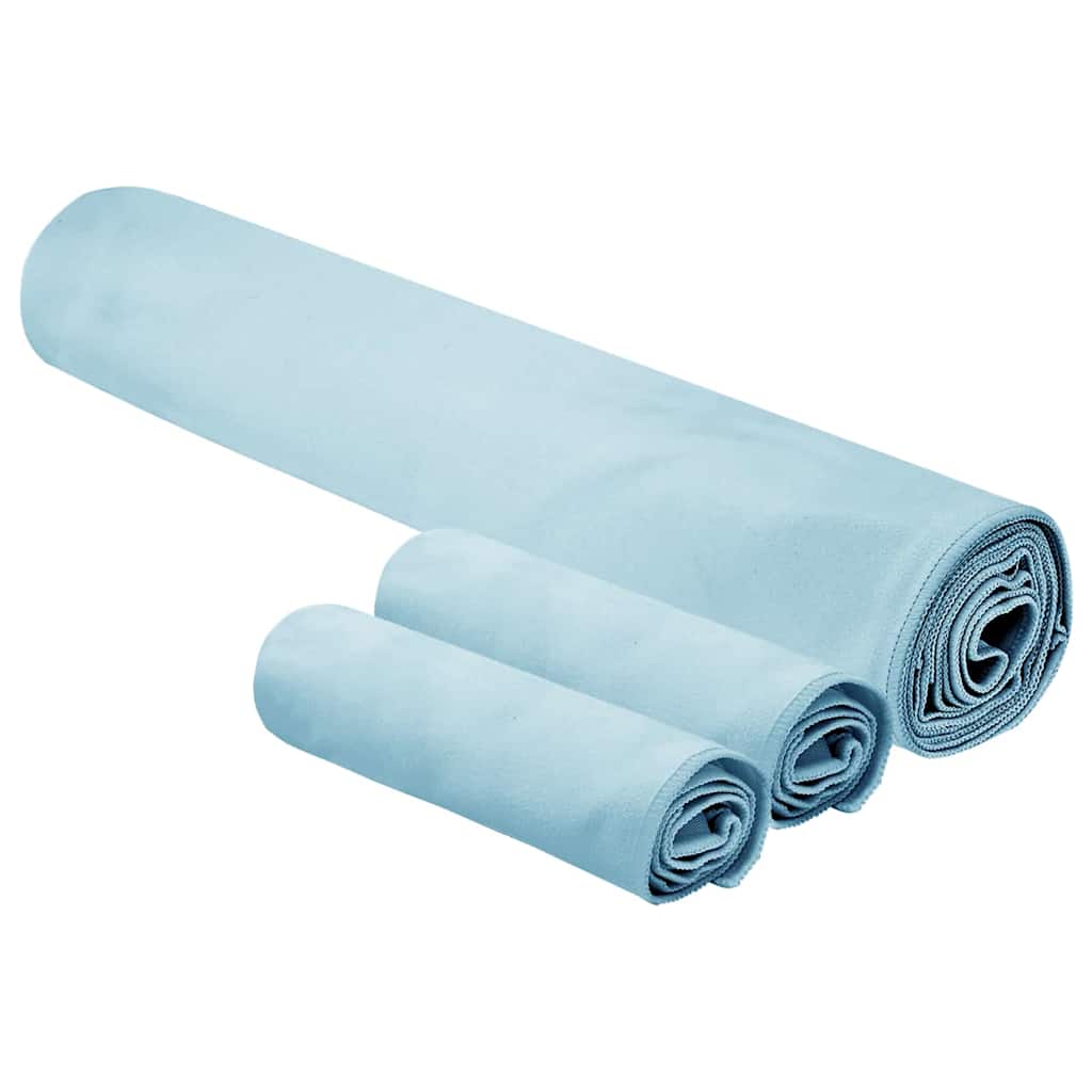 Sporthandtuch Set 3 pcs Blau Polyester und Polyamid