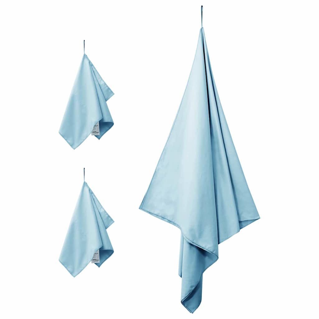 Sporthandtuch Set 3 pcs Blau Polyester und Polyamid