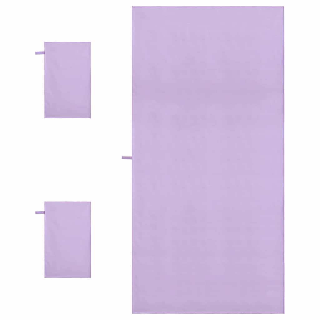 Sporthandtuch Set 3 pcs Lila Polyester und Polyamid