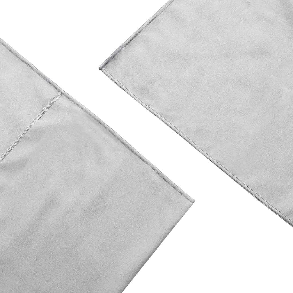 Außenstuhl Handtücher 2 pcs Grau 130 x 60 cm