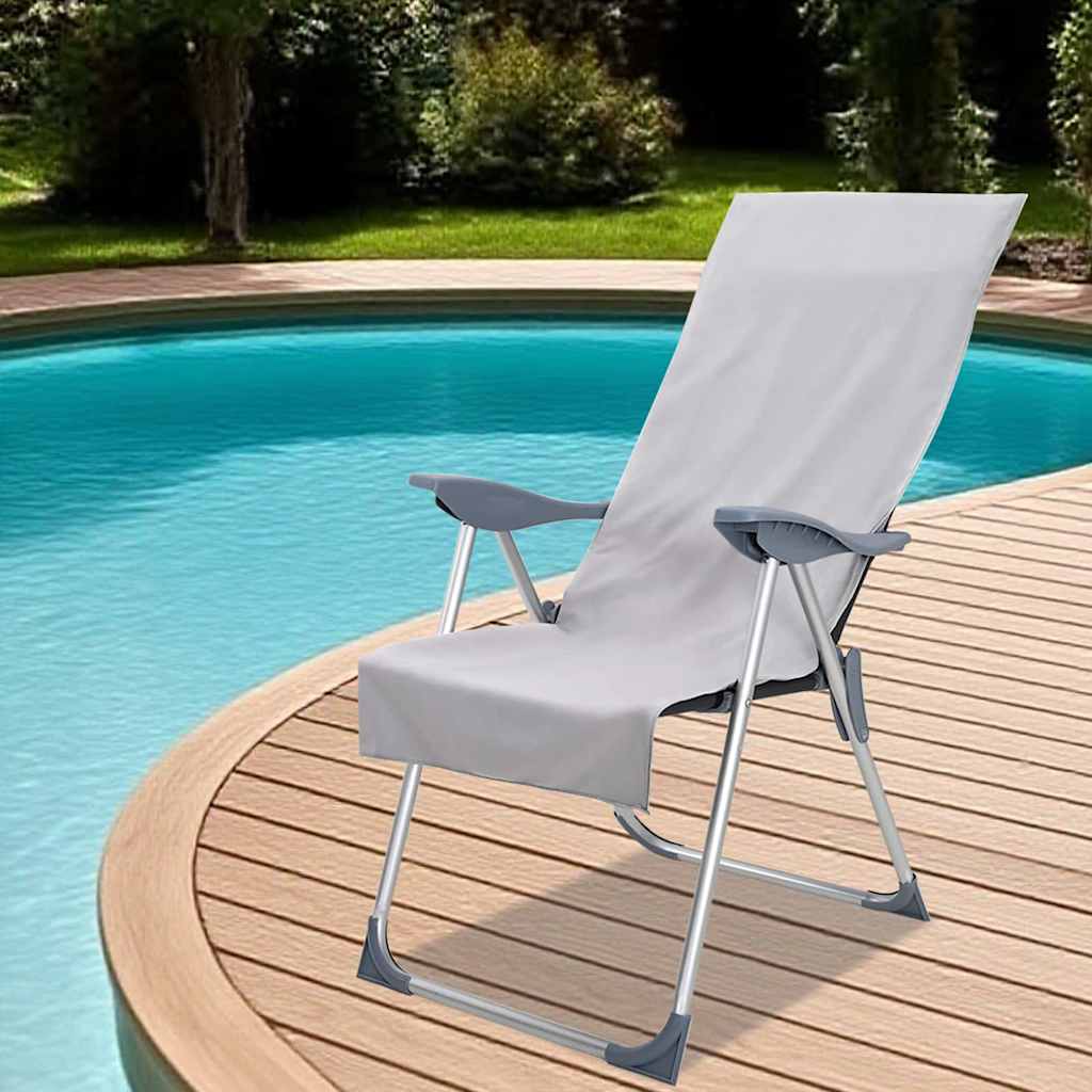 Außenstuhl Handtücher 2 pcs Grau 130 x 60 cm