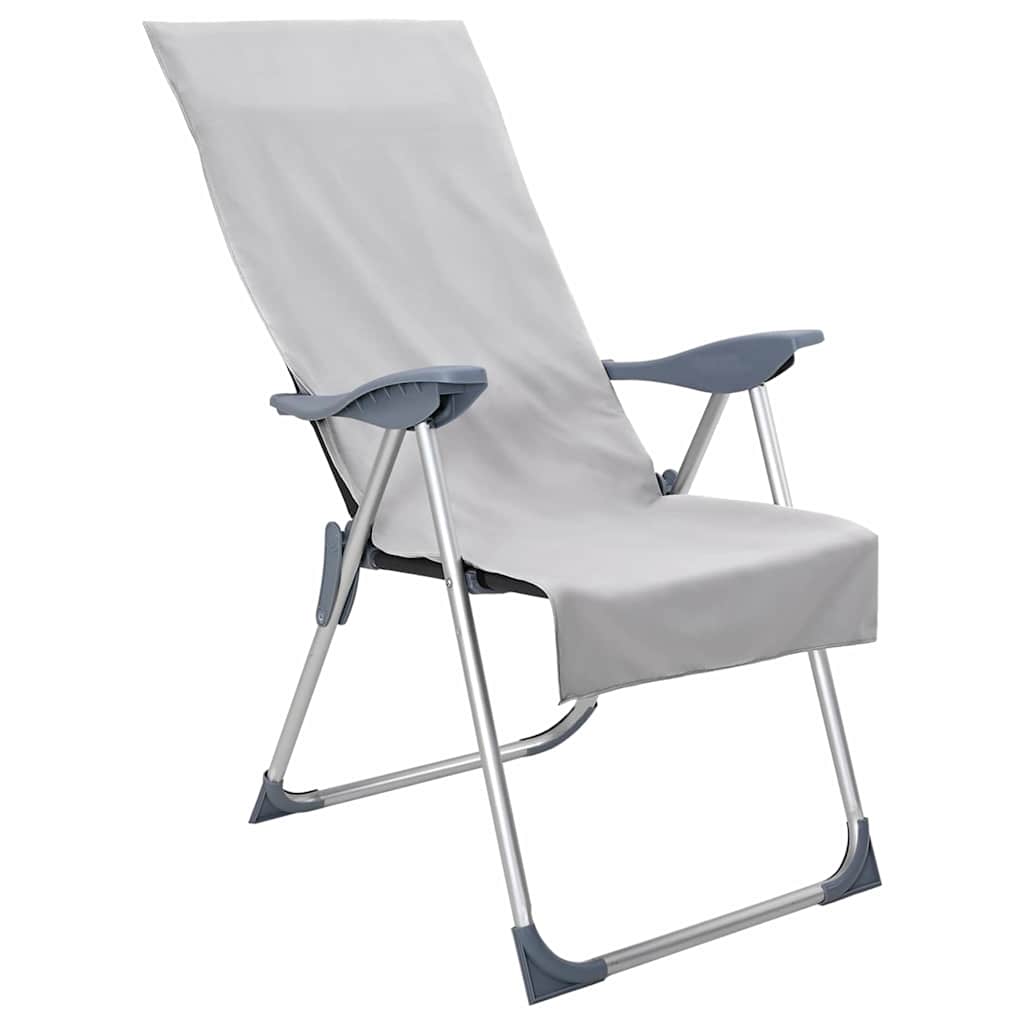 Außenstuhl Handtücher 2 pcs Grau 130 x 60 cm