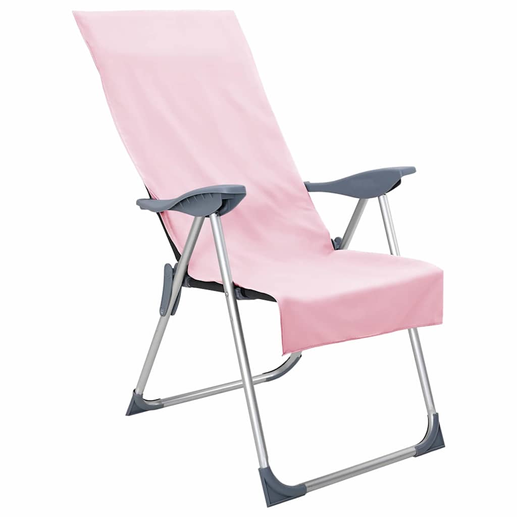 Serviettes de chaise d'extérieur 2 pcs Rose 130 x 60 cm