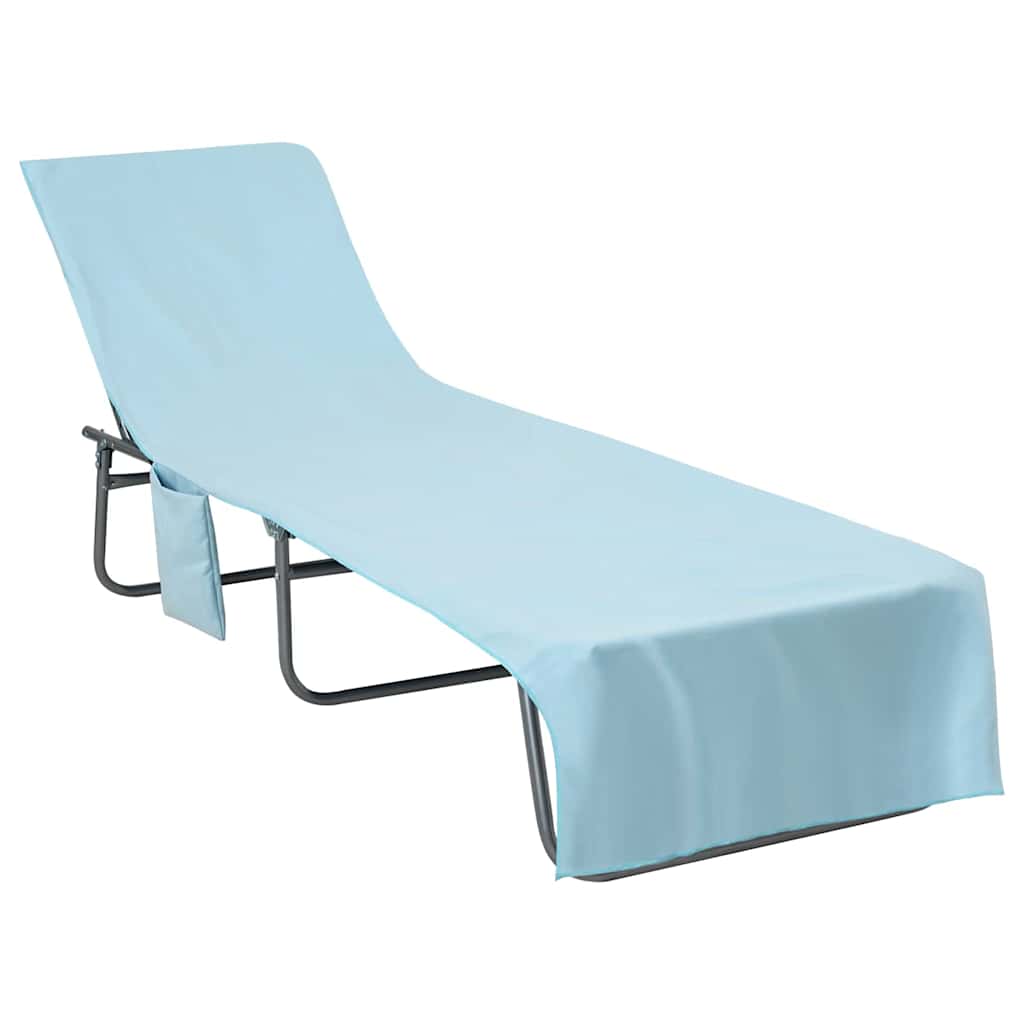 Sun Lounger Towels 2 pcs Blue 210 x 75 cm