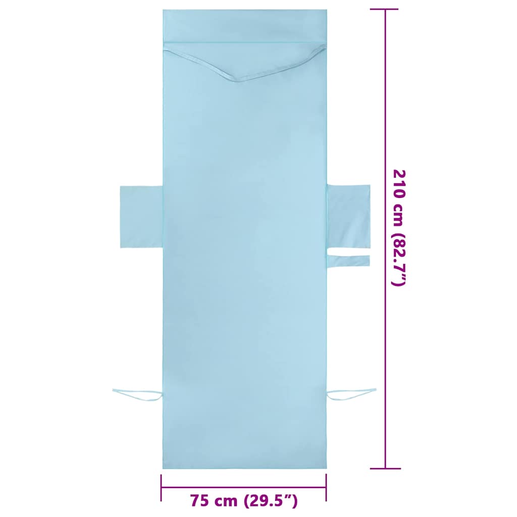 Sun Lounger Towels 2 pcs Blue 210 x 75 cm