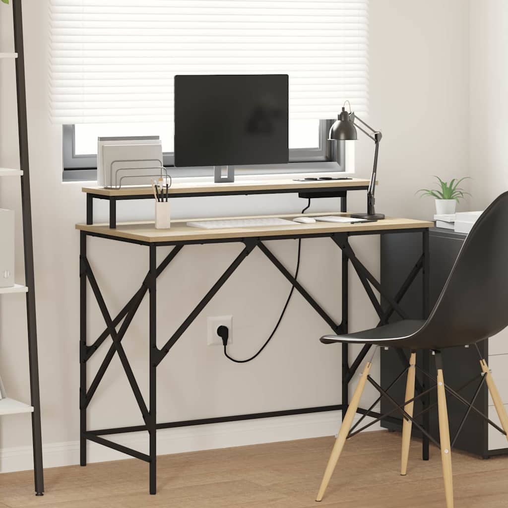 Desk Sonoma Oak 100 x 50 x 86.5 cm Engineered Wood