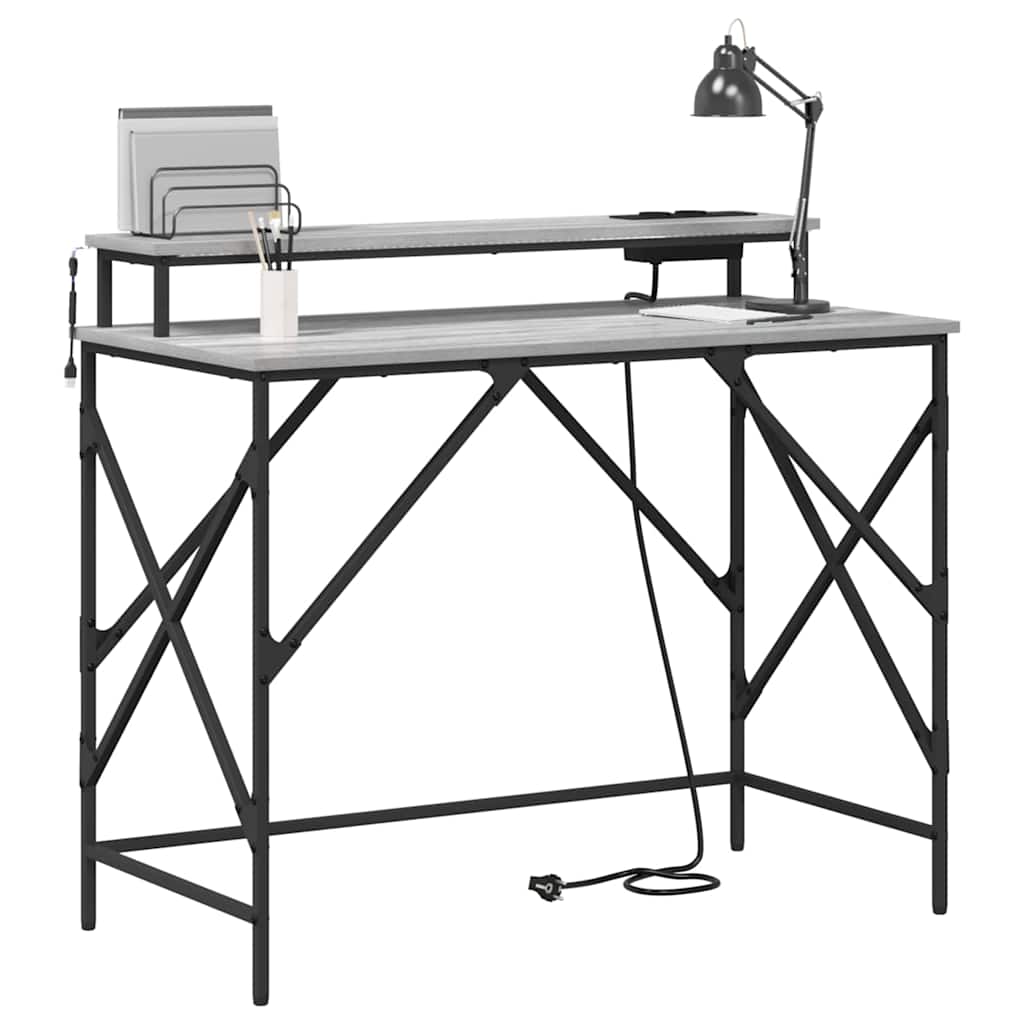 Schreibtisch Graues Sonoma 100 x 50 x 86,5 cm Holzwerkstoff