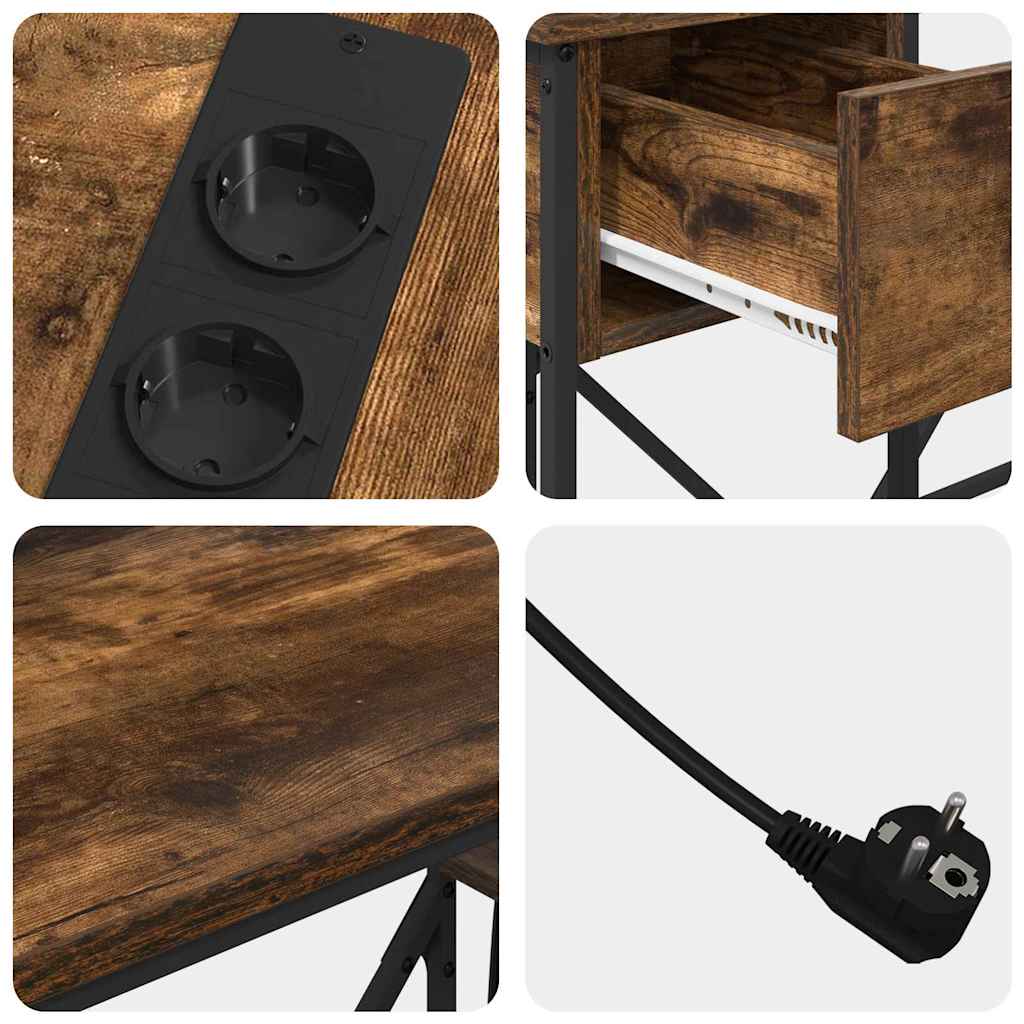 Desk Smoked Oak 120 x 79 x 86.5 cm Wood-based material