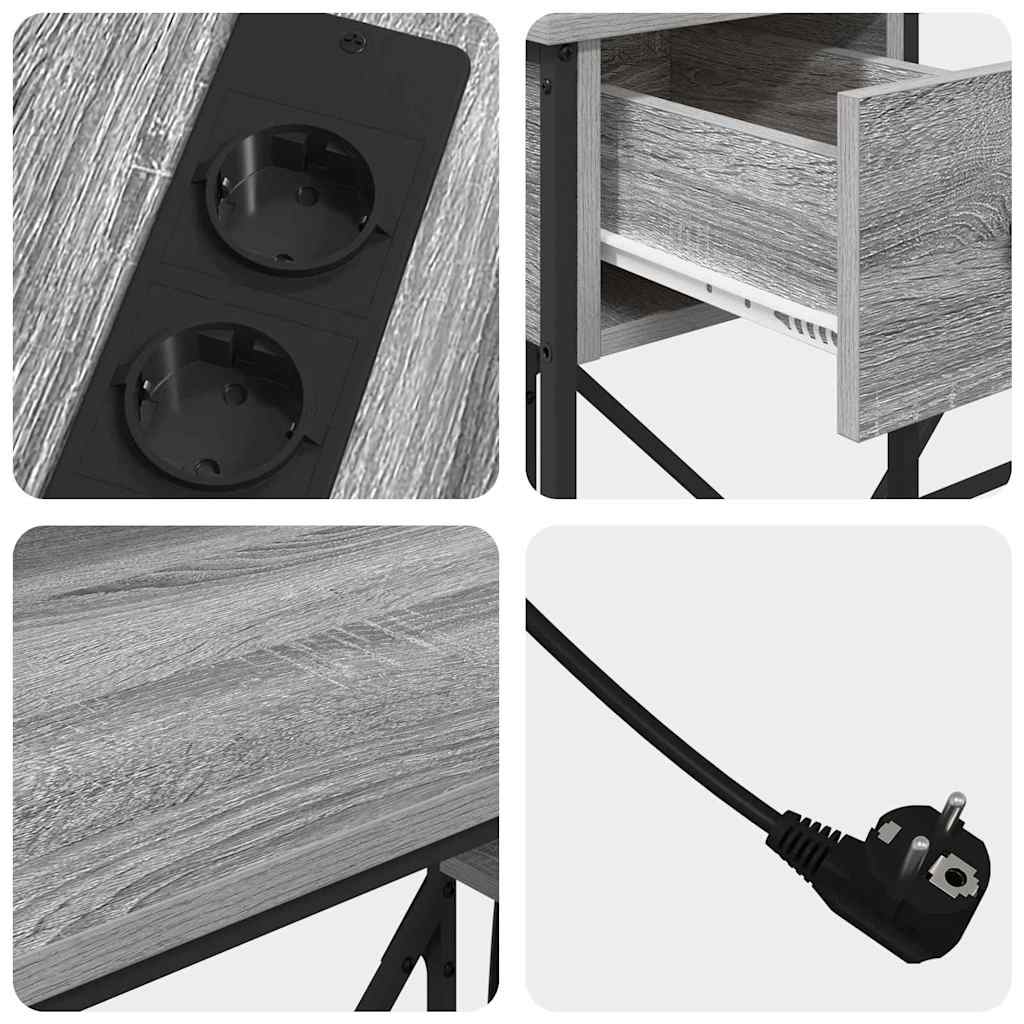 Desk Grey Sonoma 120 x 79 x 86.5 cm Engineered Wood