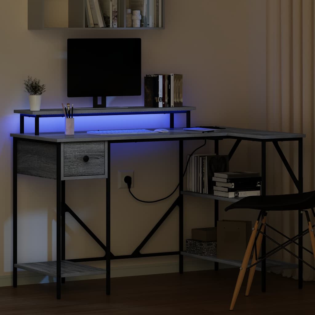 Desk Grey Sonoma 120 x 79 x 86.5 cm Engineered Wood