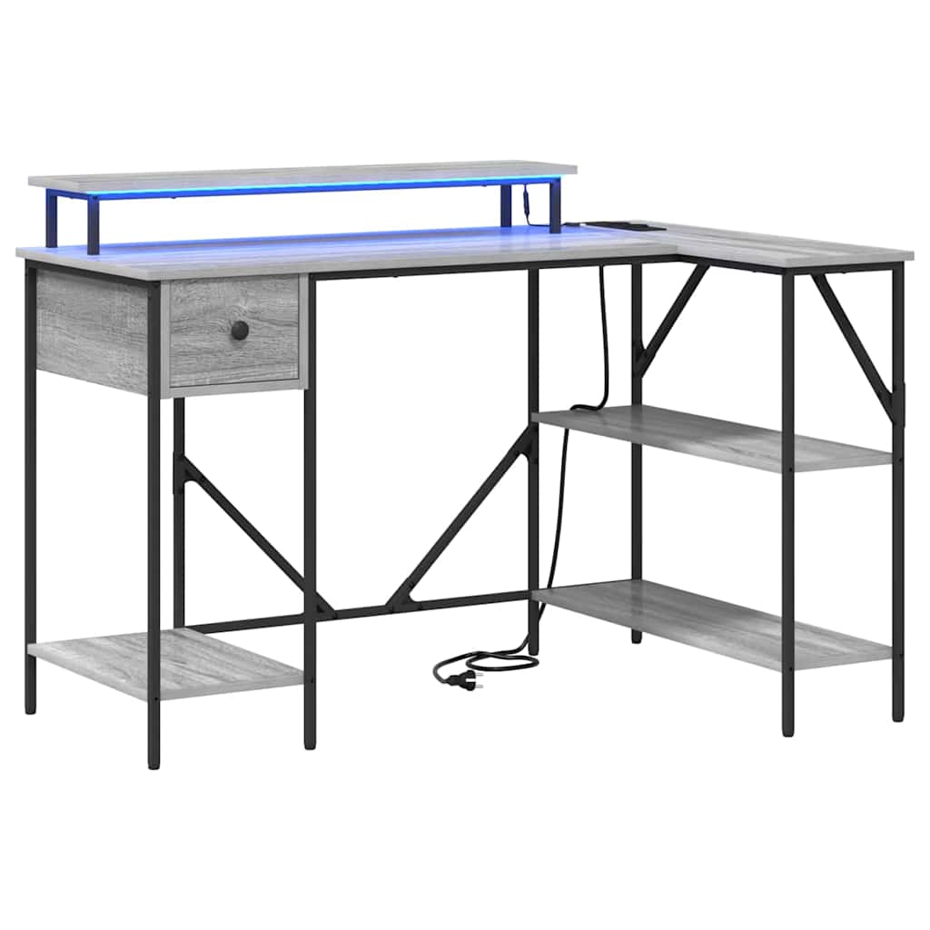 Desk Grey Sonoma 120 x 79 x 86.5 cm Engineered Wood