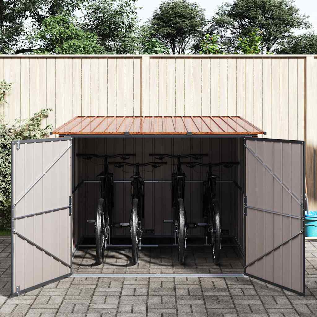 Fahrradspeicher 3 pcs Braun 215 x 206 x 157 cm Metall