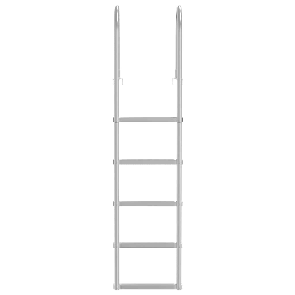 5-Stufen Dockleiter Silber 45 ×11,5 ×190 cm Aluminium