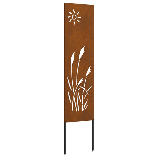 Garten Sichtschutz-Leinwand Rostig 32 x 140 cm Wetterfeststahl