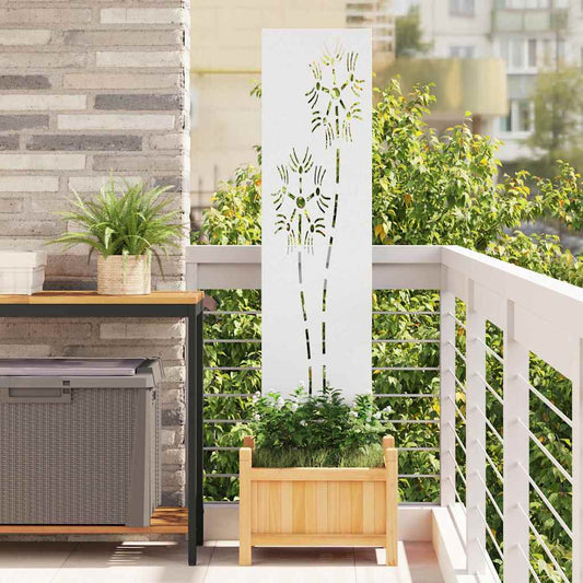 Toile brise-vue de jardin blanche 32 x 140 cm