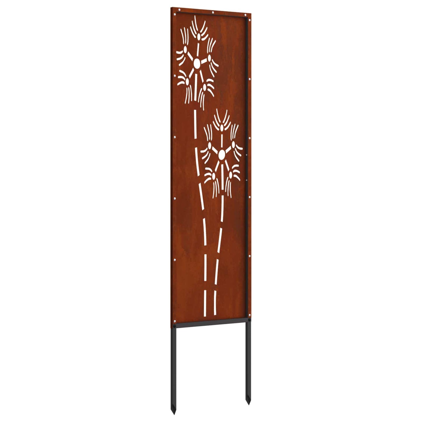 Garten Sichtschutz-Leinwand Rostig 32 x 140 cm Wetterfeststahl