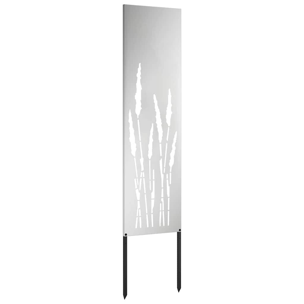 Garten Sichtschutz-Leinwand Silber 32 x 140 cm Verzinkter Stahl