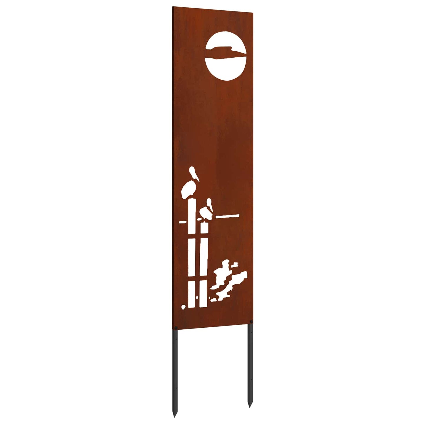Garden Privacy Screen Canvas Rusty 32 x 140 cm Weathering Steel